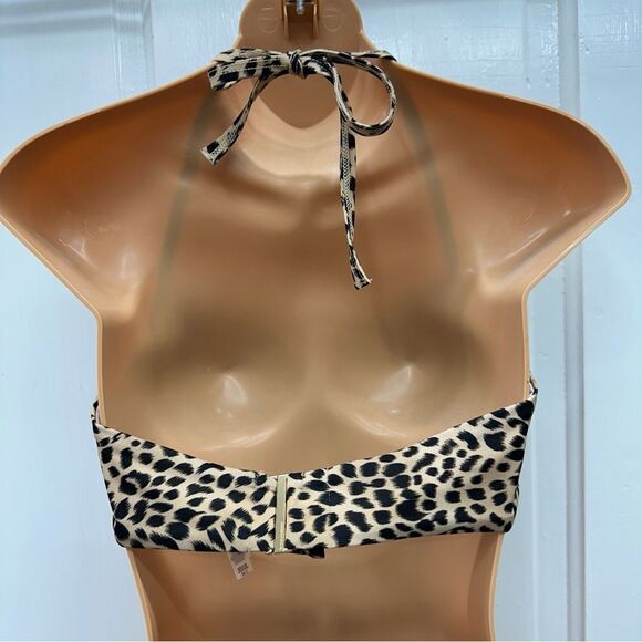 Victoria's Secret 4 pc mix match swimsuit black leopard women large 34B 36C - Picture 10 of 15